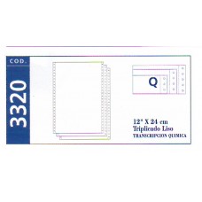 FORMULARIO CONTINUO TRIPLICADO QUIMICO 12x24cm x 250u OFERTA