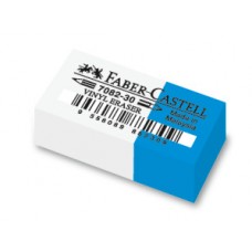 GOMA FABER CASTELL PLASTICA BLANCA/AZUL
