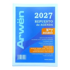 REPUESTO AGENDA ARWEN Nø7 2027 DIARIA