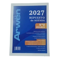 REPUESTO AGENDA ARWEN Nø8 2027 DIARIA