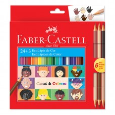 LAPICES COLOR FABER CASTELL CARAS & COLORES 27u