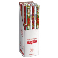 PAPEL REGALO MURESCO COUCHE 70cm x 1mt caja x 54 rollos