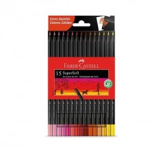 LAPICES COLOR FABER CASTELL SUPERSOFT CALIDO 15u