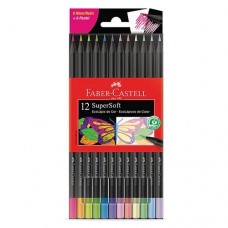 LAPICES COLOR FABER CASTELL SUPERSOFT NEON/PASTEL 12u