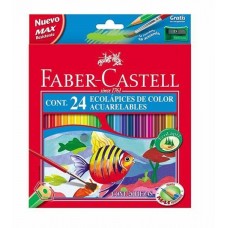 LAPICES COLOR FABER CASTELL ACUARELABLE 24u