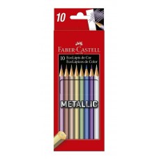 LAPICES COLOR FABER CASTELL ECO METALLIC 10u