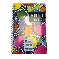 LIBRETA NORTE 4080 11x17cm CON INDICE RAYADO 40 hj x 10u
