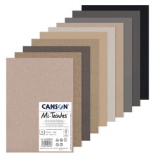PAPEL ESPECIAL A4 160gr CANSON MI-TEINTES GRIS 10 hj