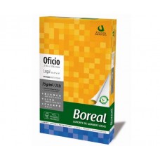 RESMA OFICIO 75gr BOREAL caja x 10 resmas