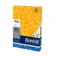 RESMA OFICIO 80gr BOREAL caja x 10 resmas