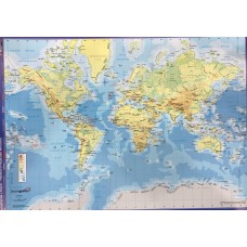 MAPA CROMO PLANISFERIO FISICO/POLITICO 25 hj