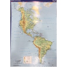 MAPA CROMO AMERICA FISICO/POLITICO 25 hj