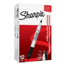 MARCADOR SHARPIE TWIN TIP x 12u