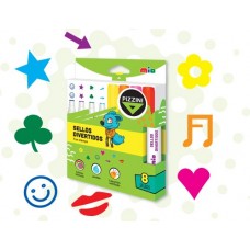 MARCADOR PIZZINI SELLOS DIVERTIDOS x 8u