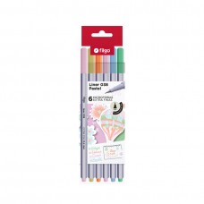 MARCADOR FILGO LINER 038 4mm PASTEL x 6u
