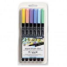 MARCADOR LYRA AQUA BRUSH DUO PASTEL x 6u