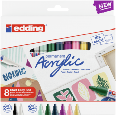 MARCADOR EDDING ACRYLIC NORDIC x 8u