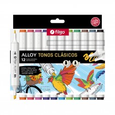 MARCADOR FILGO ALLOY TONOS CLASICOS x 12u