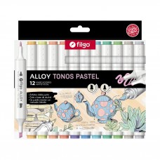 MARCADOR FILGO ALLOY TONOS PASTEL x 12u