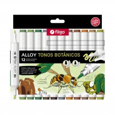 MARCADOR FILGO ALLOY TONOS BOTANICOS x 12u