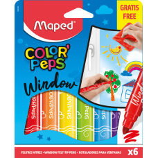 MARCADOR MAPED COLOR WINDOW x 6u