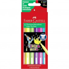 MARCADOR FABER CASTELL FIESTA NEON x 6u