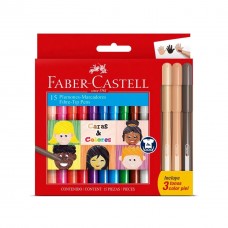 MARCADOR FABER CASTELL FIESTA CARAS Y COLORES x 15u
