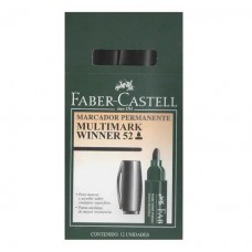 MARCADOR FABER 52 NEGRO x 12u