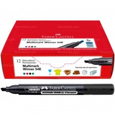 MARCADOR FABER 54 NEGRO x 12u