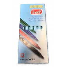 MARCADOR TRABI JUNIOR PASTEL 2mm x 12u