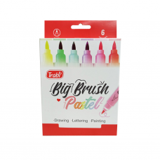 MARCADOR TRABI BIG BRUSH PASTEL x 6u