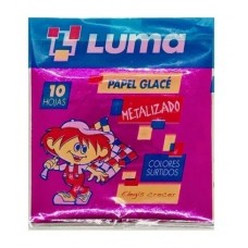 PAPEL GLACE METALIZADO CAJA x 50 SOBRES