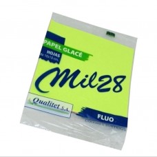 PAPEL GLACE FLUO CAJA x 50 SOBRE