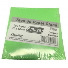 PAPEL GLACE FLUO x 100 hj