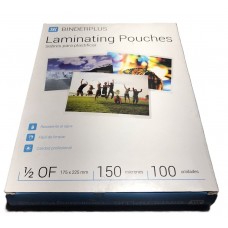 PLASTIFICADO CALIENTE 1/2 OFICIO 225x175mm BINDERPLUS x 100u