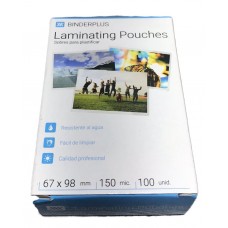 PLASTIFICADO CALIENTE 067x098mm BINDERPLUS x u