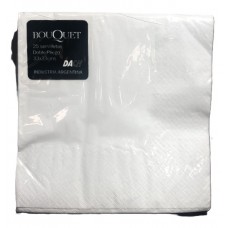 SERVILLETA BOUQUET 2hj BLANCA 33x33cm x 1200u