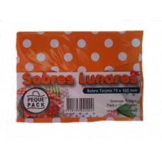 SOBRE COLOR LUNARES 7.5x10.5cm 150gr PEQUE PACK x 10u