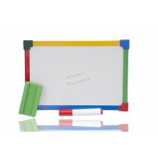 PIZARRA BLANCA INFANTIL 30x40cm COLOR MUNDO PIZARRA