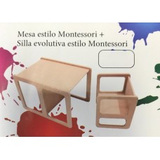 MESA + SILLA MONTESSORI