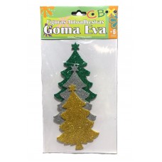 GOMA EVA FORMAS CBX NAVIDAD GLITTER
