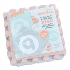 PISO GOMA EVA MULTIEVA 30x30 10 PIEZAS FORMAS/NUMEROS