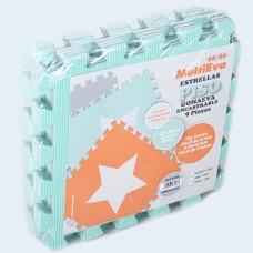 PISO GOMA EVA MULTIEVA 30x30 9 PIEZAS ESTRELLAS