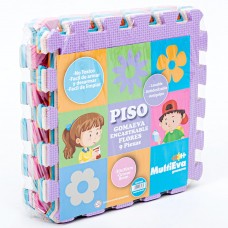 PISO GOMA EVA MULTIEVA 30x30 9 PIEZAS FLORES