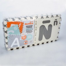 PISO GOMA EVA MULTIEVA 30x30 27 PIEZAS ABECEDARIO