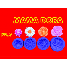 MOLDE SILICONA Nø83 FLORES x 4u