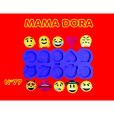 MOLDE SILICONA Nø77 EMOTICONES  x u