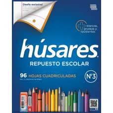 REPUESTO ESCOLAR Nø3 96 hj CUADRICULADO HUSARES
