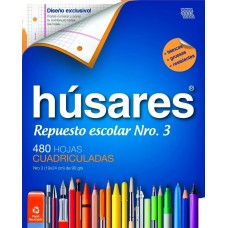 REPUESTO ESCOLAR Nø3 480 hj CUADRICULADO HUSARES
