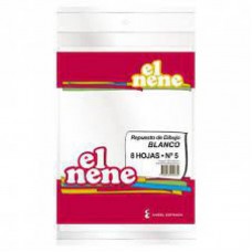 REPUESTO DE DIBUJO Nø5 BLANCO 8 hj EL NENE